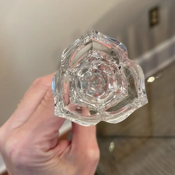 1983 Ebeling & Reuss Co, Full Lead Crystal Floral Candlesticks, Pair - Picture 4 of 16